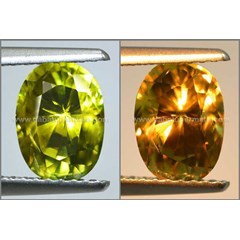 alexandrite change colour chrysoberyl, crystal sri lanka - bax 035