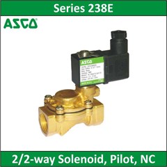 asco - series 238e - 2/ 2-way solenoid, pilot, nc