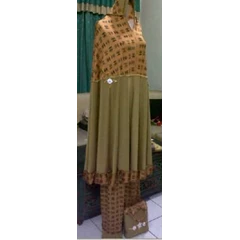 mukena spandek polkadot