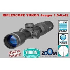yukon riflescope ' jaeger' 1.5-6x42 tube 30mm belarus-russia