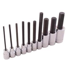 25610 10 pieces sae hex head socket set - gray tools
