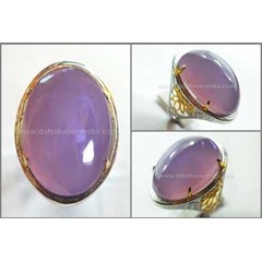 natural lavender chalcedony. top ungu terong - rch 023