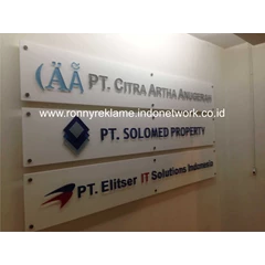 papan nama acrylic - elitser, solomed, citra artha anugerah