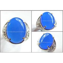 elegant blue chalcedony. bersih + mulus - rch 026