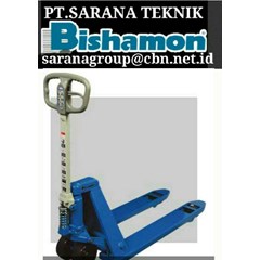bishamon manual & battery stacker type sts pt. sarana teknik bishamon hand pallet stacker - material handling