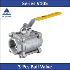 modentic - 3-pcs ball valve series v105