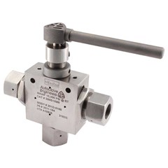 parker autoclave engineers ball valves 3/ 8” 3-way .328” ( 8.33 mm) ball orifice • pressures to 15, 000 psi ( 1034 bar)