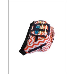 tas pinggang kanvas motif e react