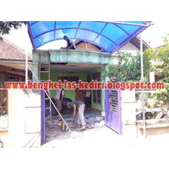 bengkel las kediri jasa pembuatan pagar besi, pintu rumah - harmonika pintu lipat, teralis jendela, railing tangga, kanopi