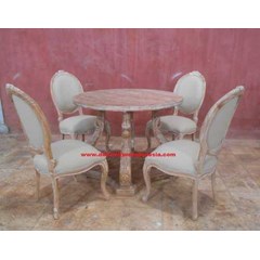 painted furniture , dining chair set with finishing washed, french furniture | cv. de' ef indonesia defurnitureindonesia dfridcs-35