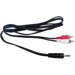 kabel audio 3, 5mm to 2 rca ( komputer bintaro, pondok indah, rempoa, ciputat, lebak bulus, pondok pinang, rs fatmawati jakarta selatan)
