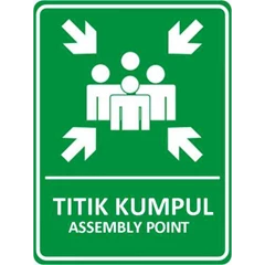titik kumpul assembly point 600 x 400 mm, safety sign