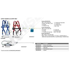 safety harness, safety belt dan lanyard krisbow