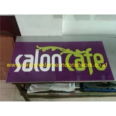 front office signage - salon cafe