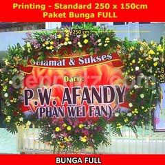 papan bunga ucapan printing - standard paket bunga full