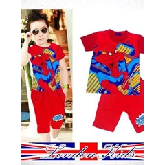 sb451 - setelan spiderman london kids