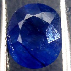 natural blue safir corundum