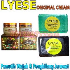 pemutih wajah penghilang jerawat lyese cream set