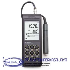 portable ec/ tds/ nacl/ ° c meter hanna hi 9835
