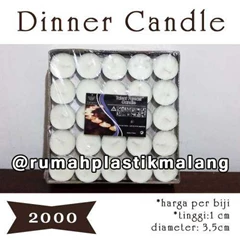 lilin kecil atau dinner candle atau tea light