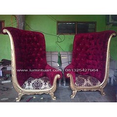kursi putri kembar kayu jati ukiran jepara