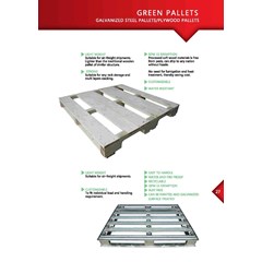 tech link green pallets galvanized steel pallets - plywood pallets