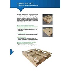 tech link green pallets compressed woodchips & resins