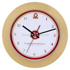 jam dinding gold ostar mesin sweep logo full color 33 cm