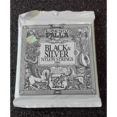 ernie ball ernesto palla nylon classical black & silver