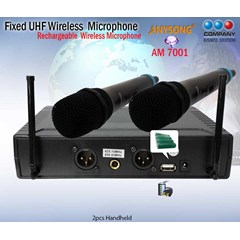 professional fixed uhf wireless microphone( chargeble am 7001)