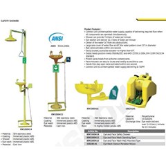 eye and face safety shower standing type kw1000415 krisbow