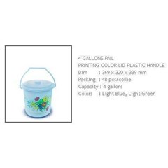 timba 4 gln printing + tutup + gagang plastik tms