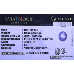 batu blue safir star 10,62 carats (code:sf607)