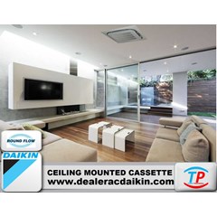 ac 2 pk cassette merk daikin  round flow 