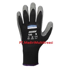 jackson g40 latex coated gloves size 8,9, 12 pair per pack