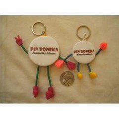 bahan pin gantungan kunci boneka 58mm