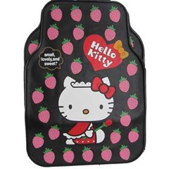karpet karet mobil hello kitty - black strawberry