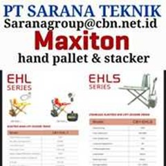 manual & batery maxiton hand pallet & stacker pt sarana teknik