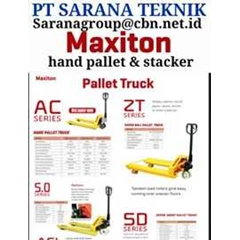 manual & batery maxiton hand pallet & stacker pt sarana teknik