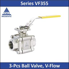 modentic - 3 pcs ball valve, v-flow