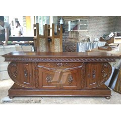 buffet ukir model perahu