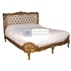 tempat tidur klasik gold ukir jepara