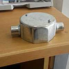 circular surface box 2 way (through) g-36 alumunium