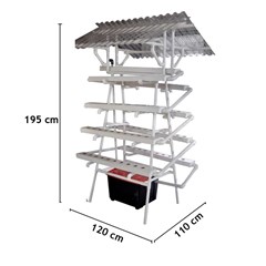 jirifarm paket starterkit hidroponik nft pyramid 90 lt w/ solartuff