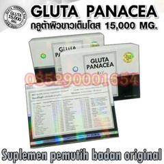 suplemen pemutih tubuh thailand ori gluta panacea hologram asli