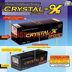 crystal x asli nasa duoble hologram perawatan kewanitaan