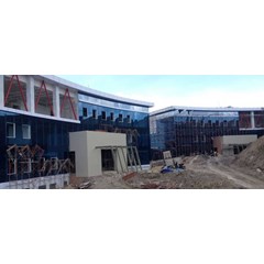 pemasangan curtain wall kaca stopsol & acp 