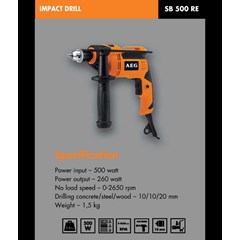 mesin impact drill aeg sb-500 re