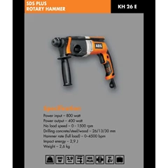 mesin bor aeg sds plus rotary hammer kh-26 e