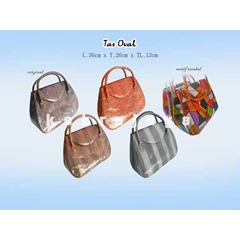 tas oval kulit ular